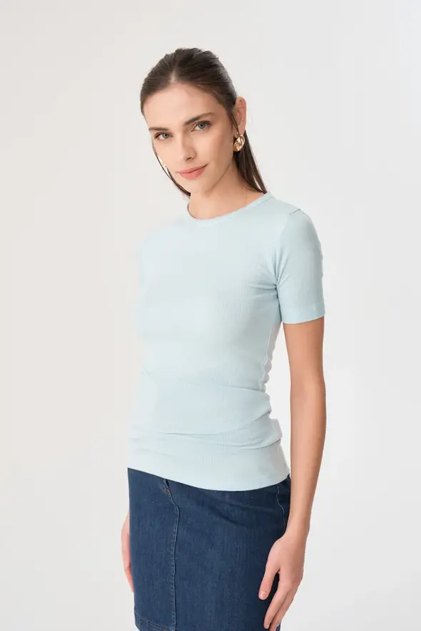 Viscose Cami T-shirt - Turquoise - 3