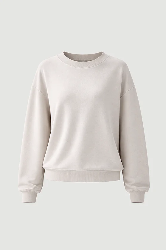 Viscose Sweatshirt - Beige - 6