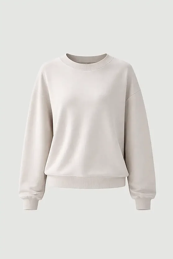 Viscose Sweatshirt - Beige - 6
