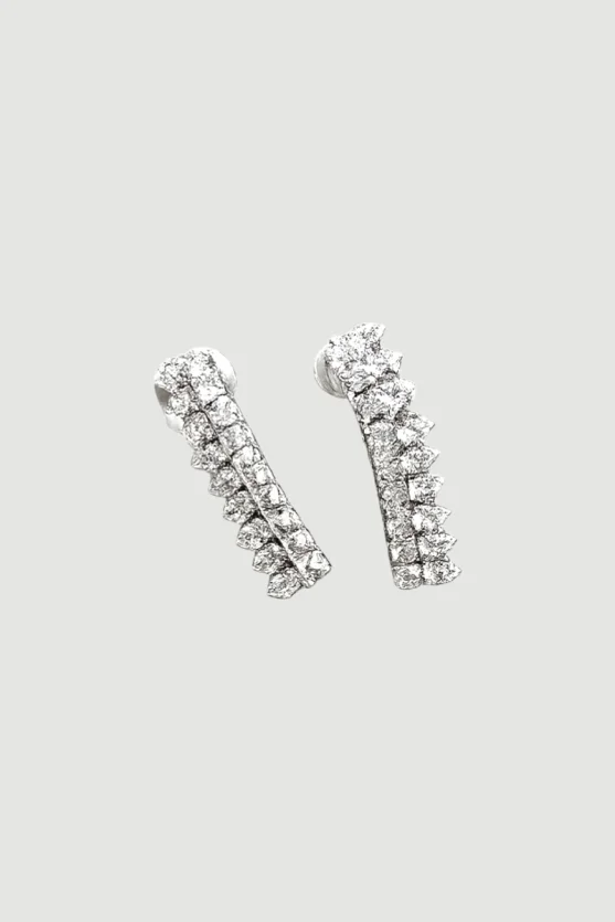 Waterfall Earrings - Silver - 2