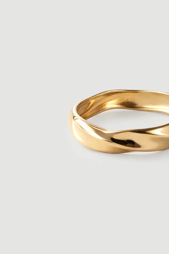 Wavy Cuff Bracelet - Gold - 4