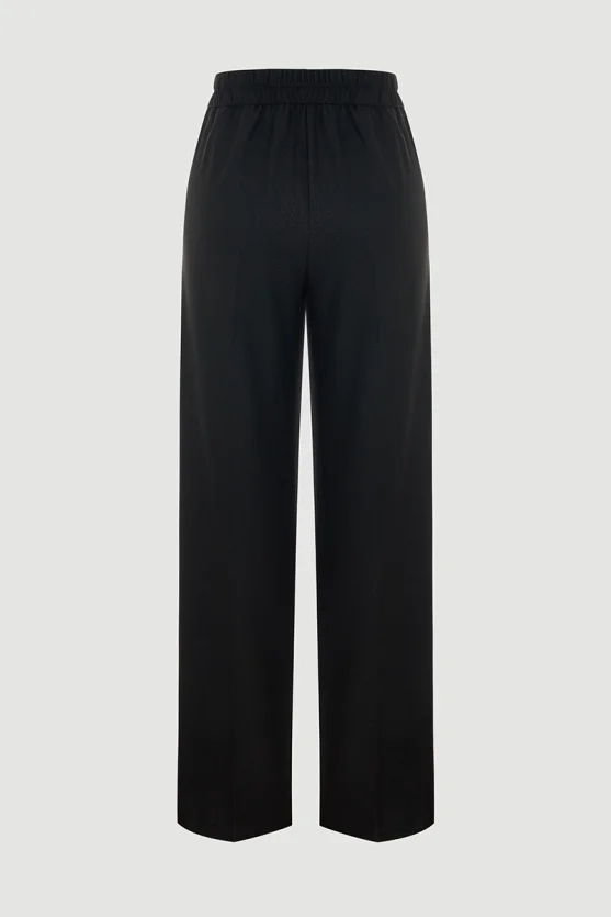 Wide Legged Sim Striped Pants Black - 5