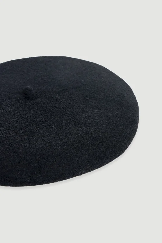 Wool Beret - Black - Gusto