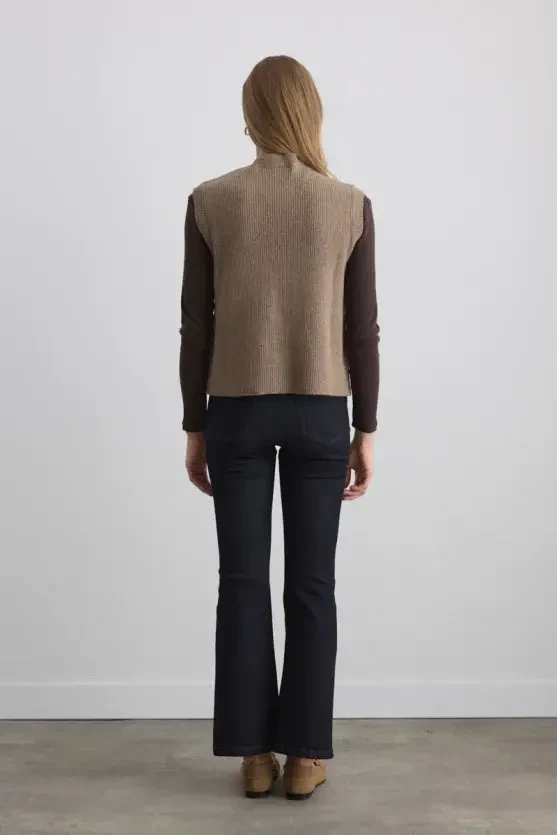 Wool Knit Vest - Mink - Gusto