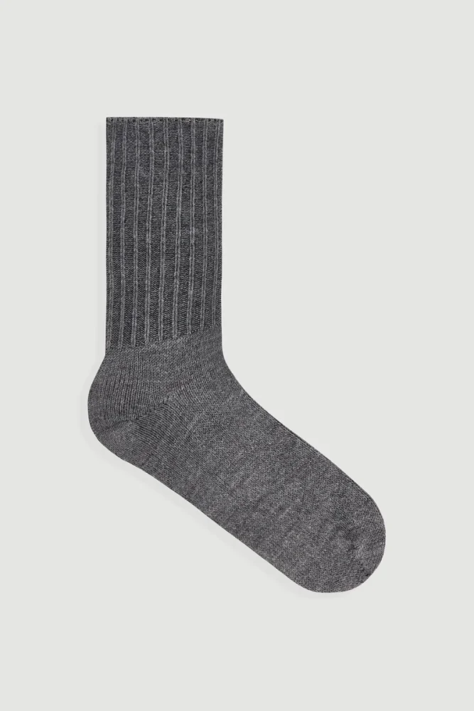 Wool Socks Charcoal Smoky