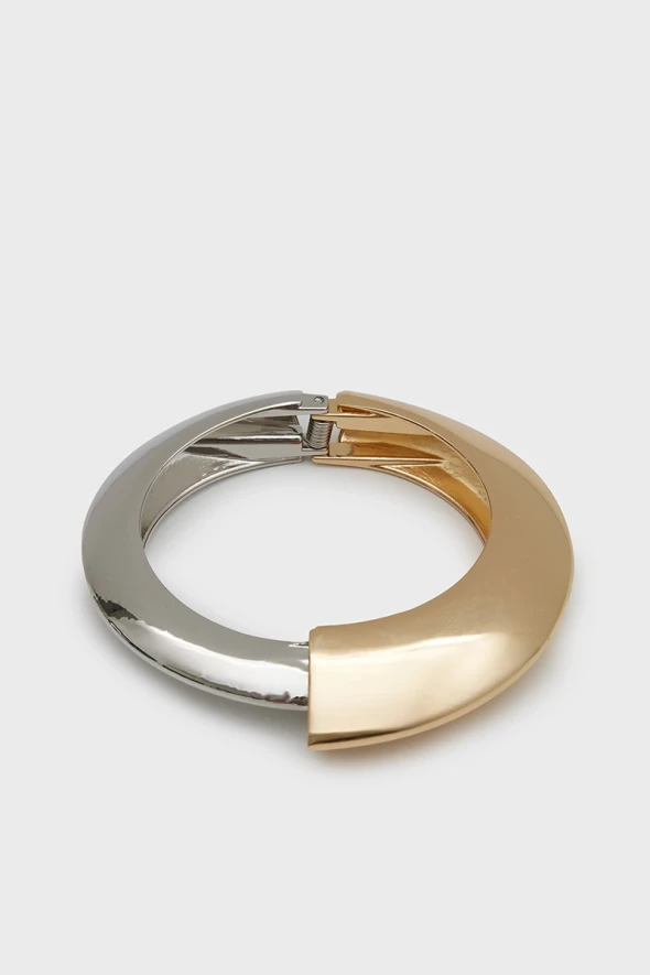 Zamak Clamp Bracelet - Gold - 1