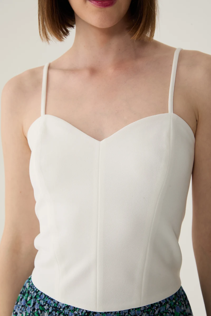 Zipper Detail Bustier - Ecru Ecru