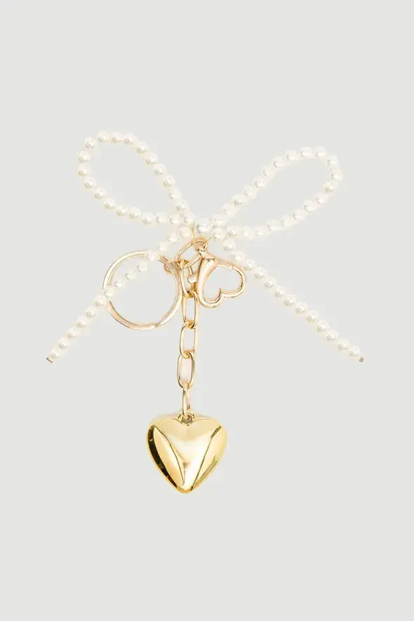 Fiyonk İncili Charm Anahtarlık - Gold - 1