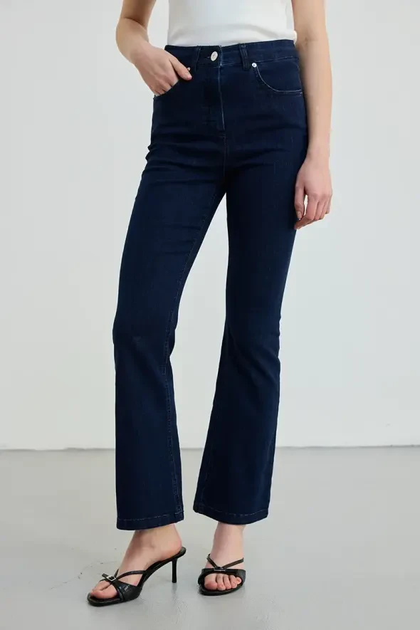Flare Jean Pantolon - Mavi - 1