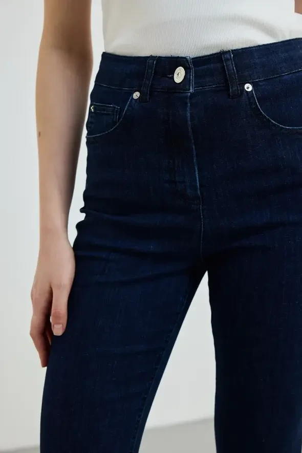 Flare Jean Pantolon - Mavi - 3