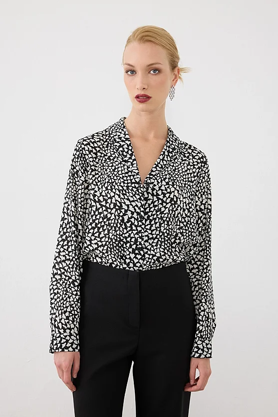 Flare Paça Kumaş Pantolon - Siyah - Gusto