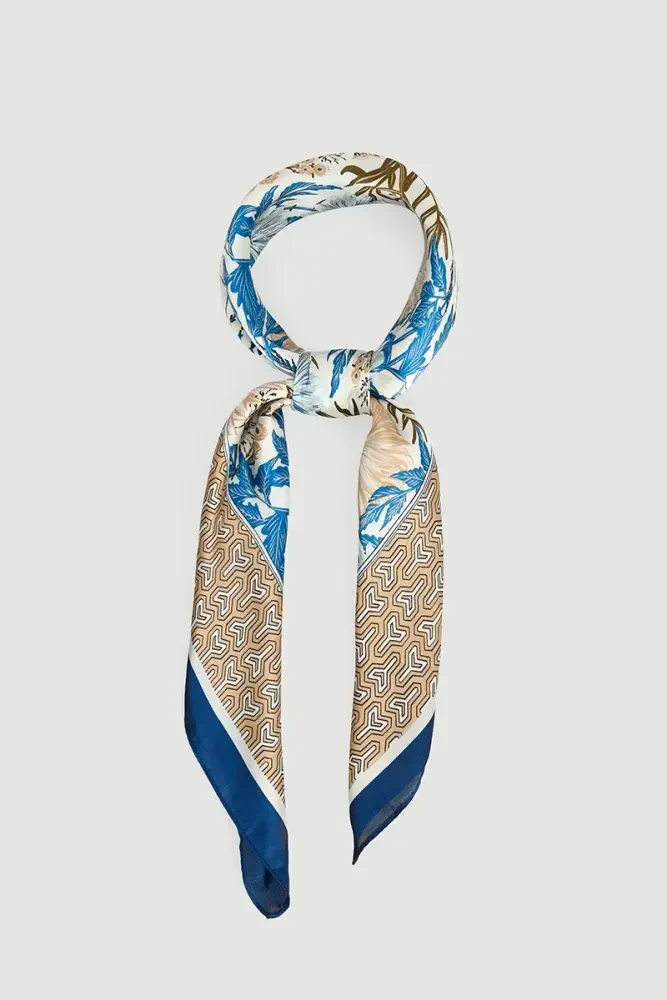 Floral Scarf - Blue
