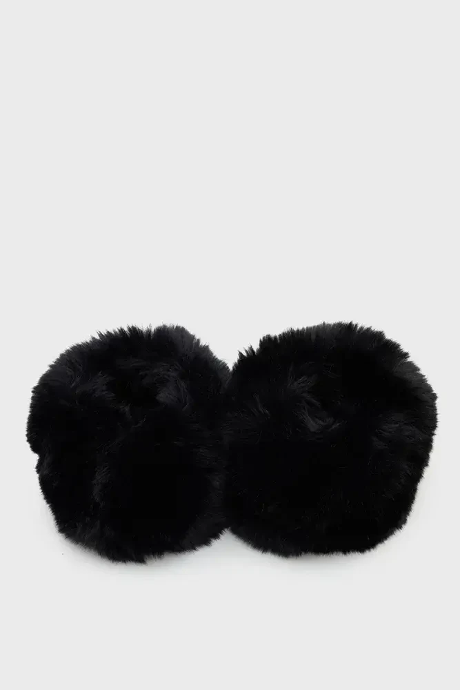 Fur Cuffs - Black Black