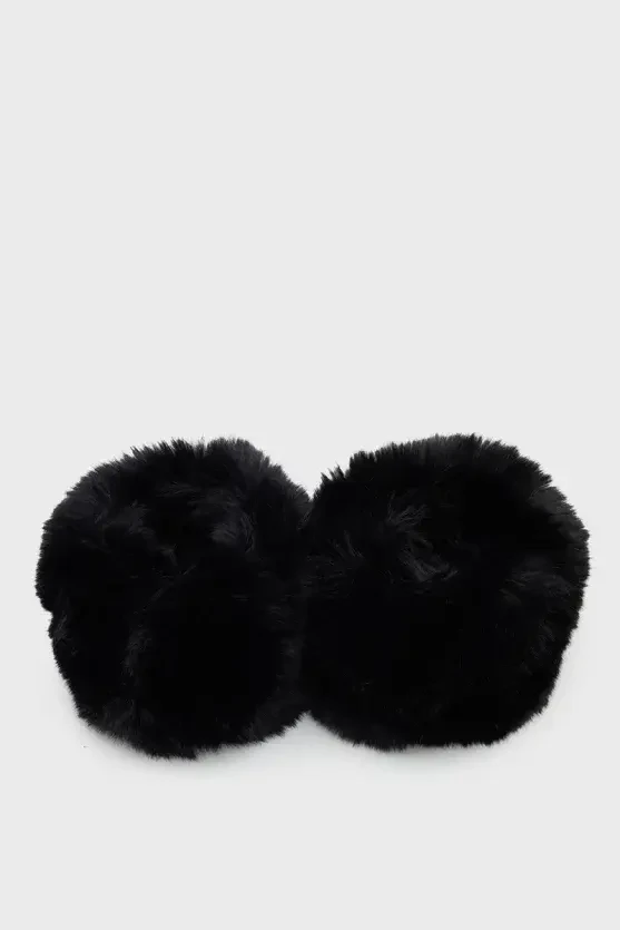 Fur Cuffs - Black - 1
