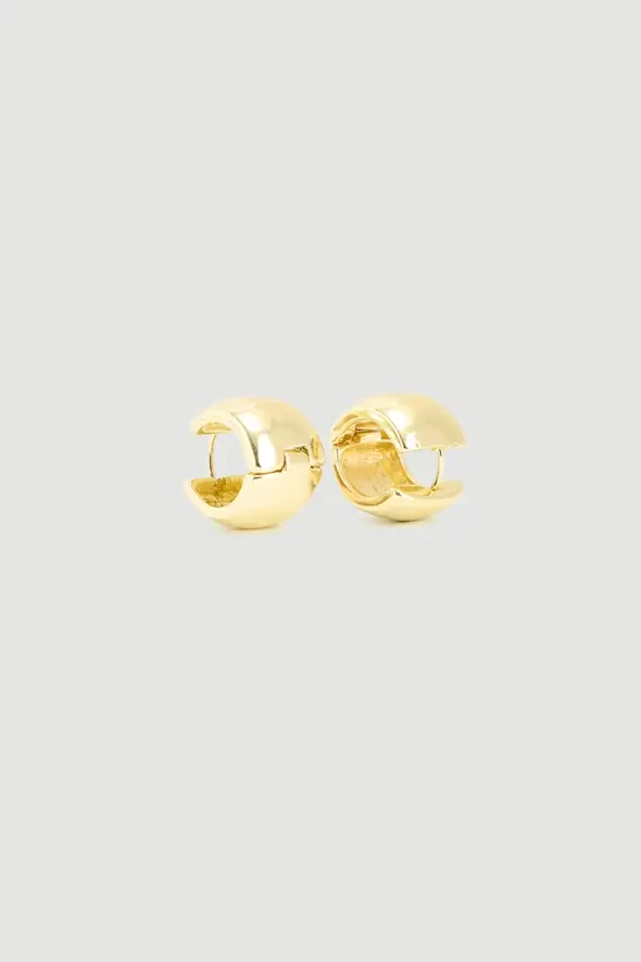 Hacimli Gold Küpe - Gold - 2