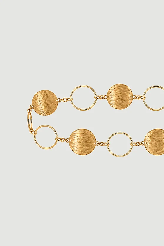 Halka Detaylı Zincir Kemer - Gold - 2