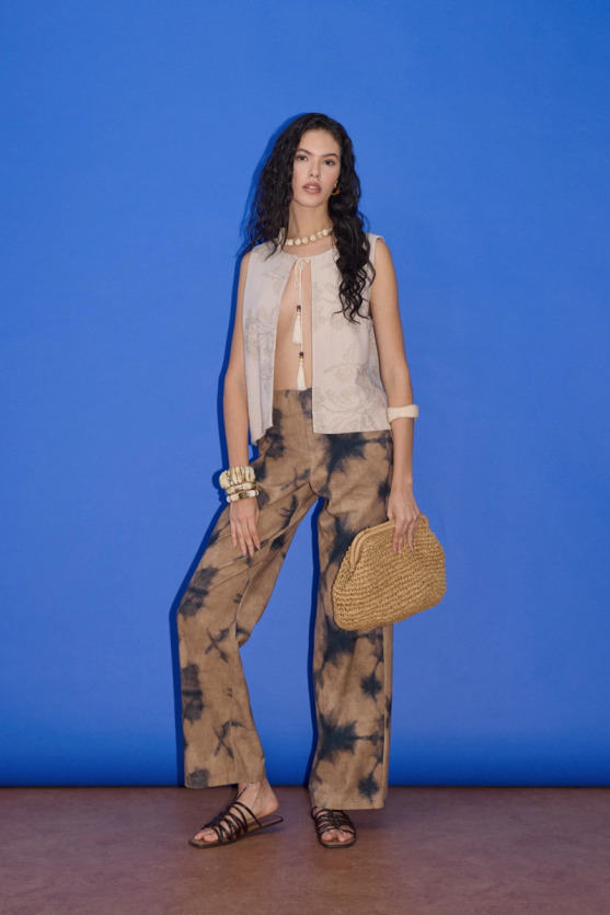 Hasır Clutch Çanta - Kahverengi - Gusto