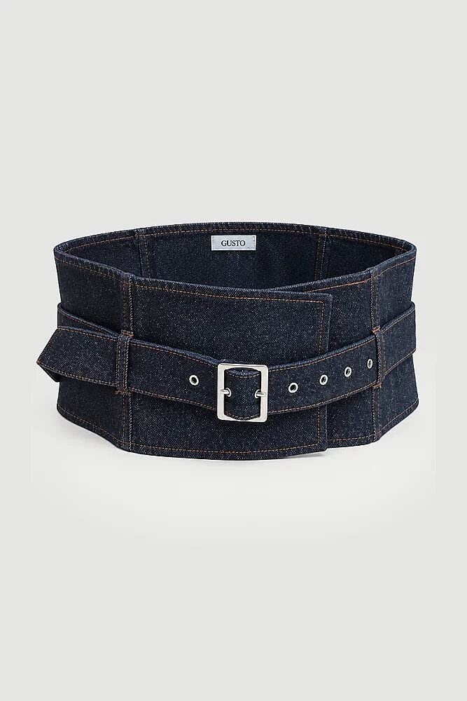 Hayalperest Koleksiyonu Korsajlı Denim Kemer - Lacivert Lacivert