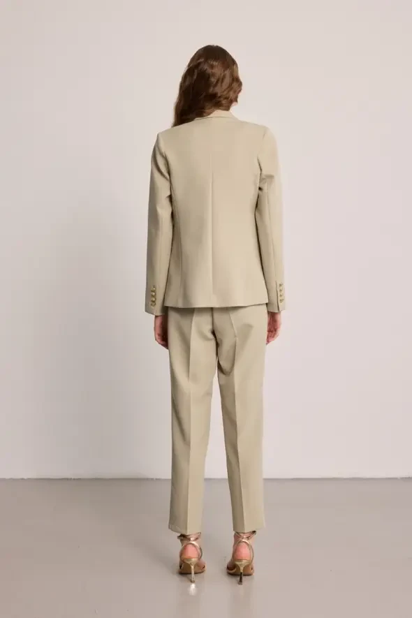 İki Düğmeli Blazer Ceket - Yeşil - 4