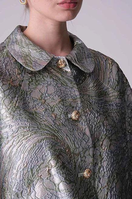 Jakar Desenli Kaftan - Mint - Gusto