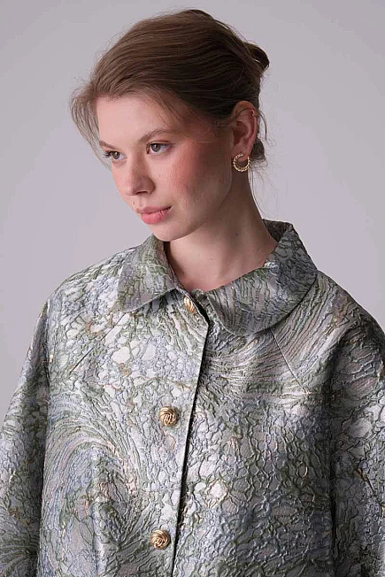 Jakar Desenli Kaftan - Mint - Gusto