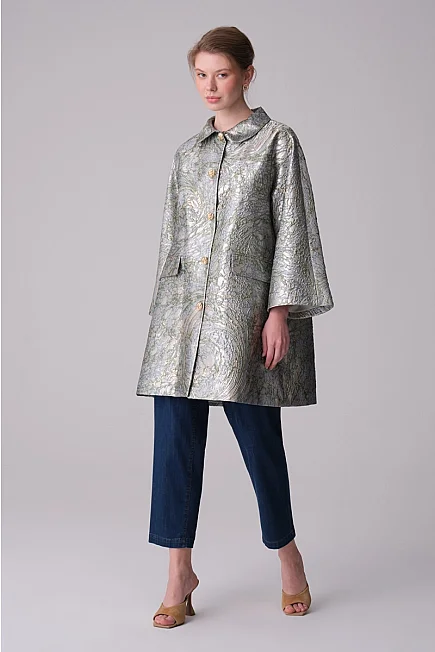 Jakar Desenli Kaftan - Mint - Gusto