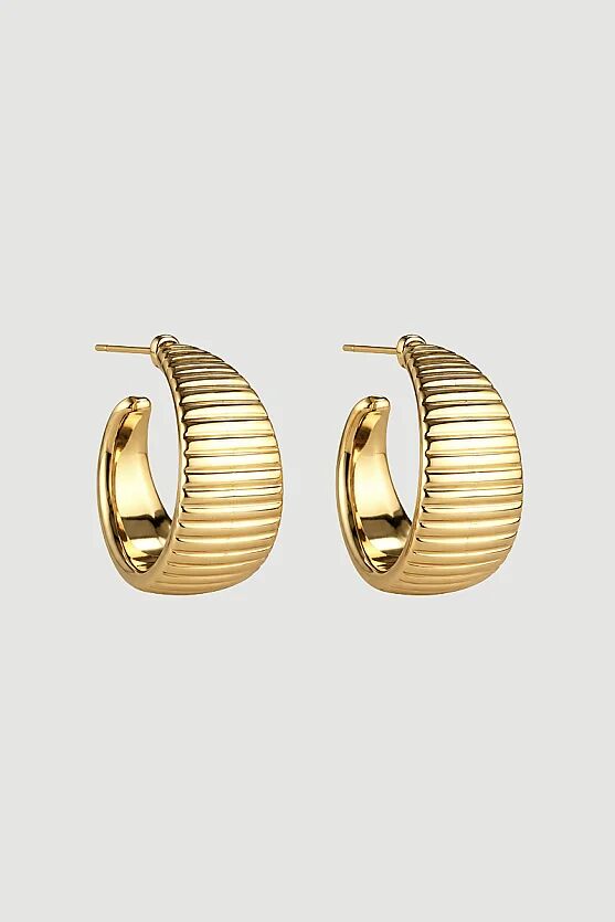 Kabartmalı Küpe - Gold - 1