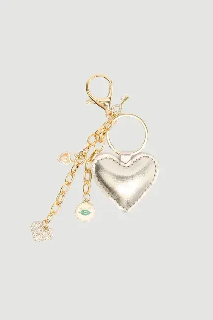 Kalpli Charm Anahtarlık - Gri Gri