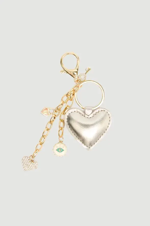 Kalpli Charm Anahtarlık - Gri - 1