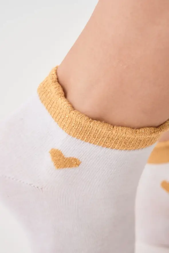 Kalpli Soket Çorap - Beyaz - 2