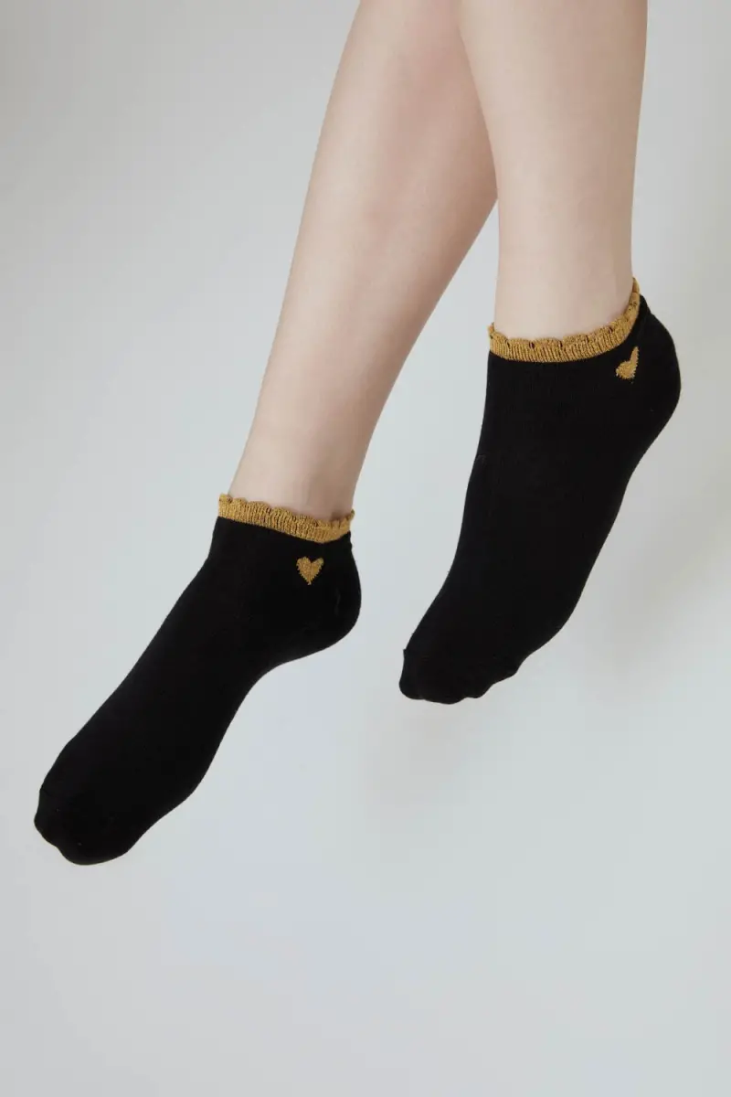 Kalpli Soket Çorap - Siyah - 2