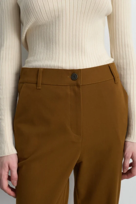 Kanvas Mom Pantolon - Camel - 3