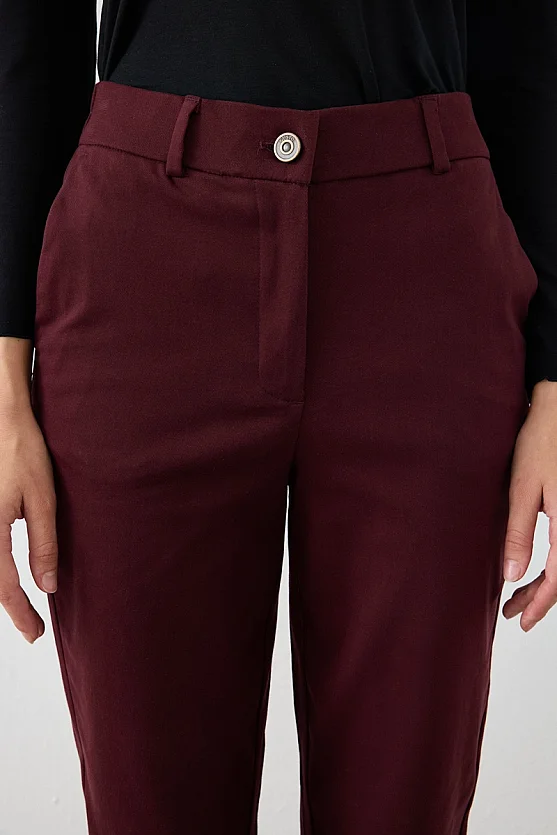Kanvas Mom Pantolon - Mürdüm - 7
