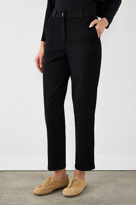 Kanvas Mom Pantolon - Siyah - Gusto