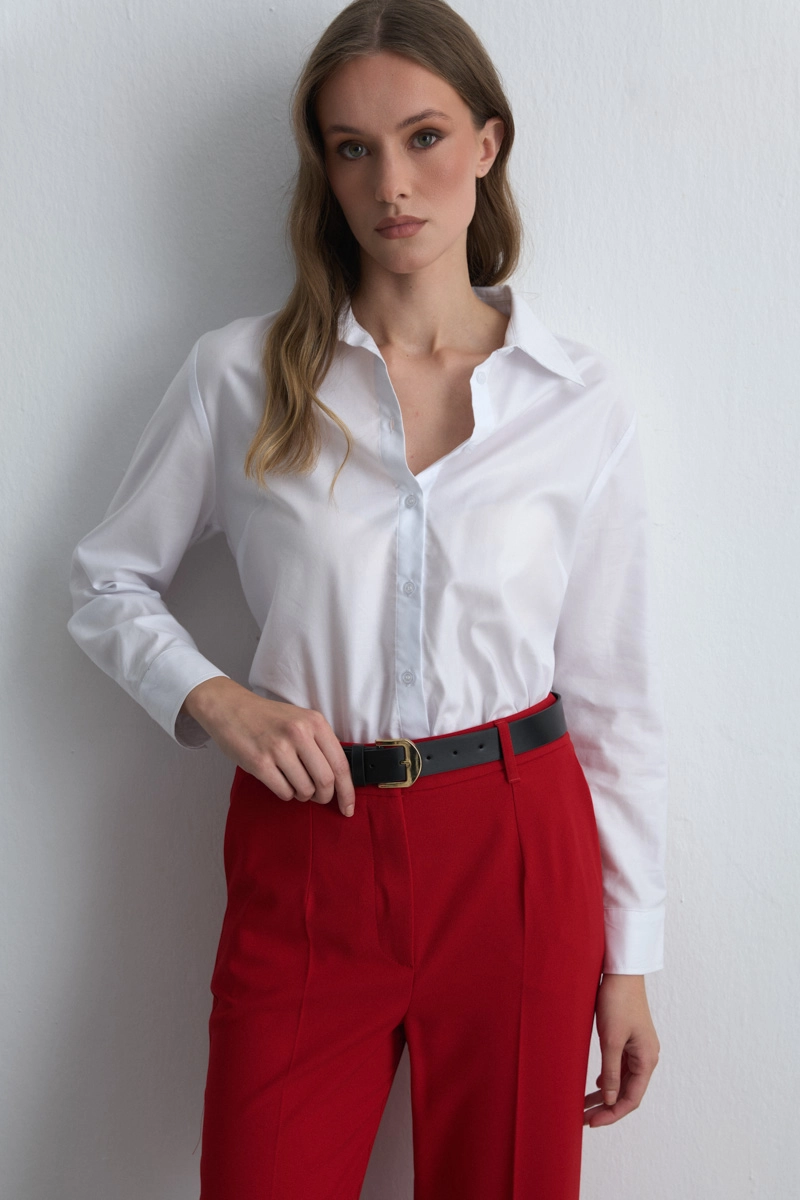 Kare Tokalı Suni Deri Kemer - Siyah - 2