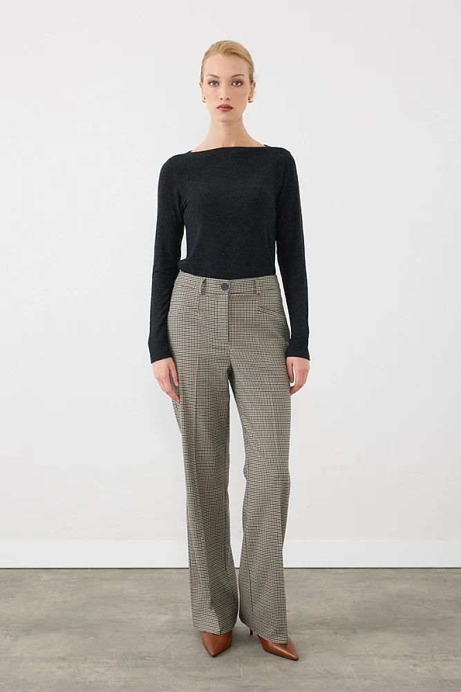 Kazayağı Straight Fit Pantolon - Yeşil Yeşil