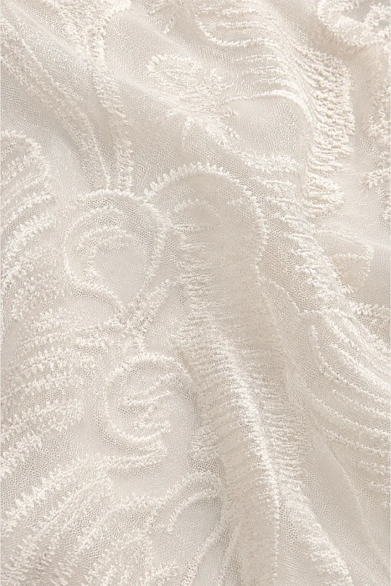 Kelebek Nakışlı Tül Kimono - Bej - 2