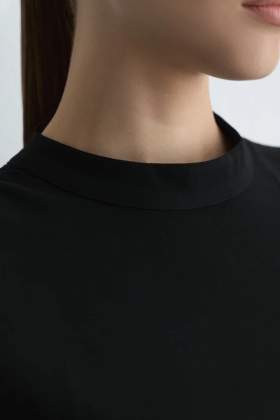 Kemerli Uzun Elbise - Siyah - 8