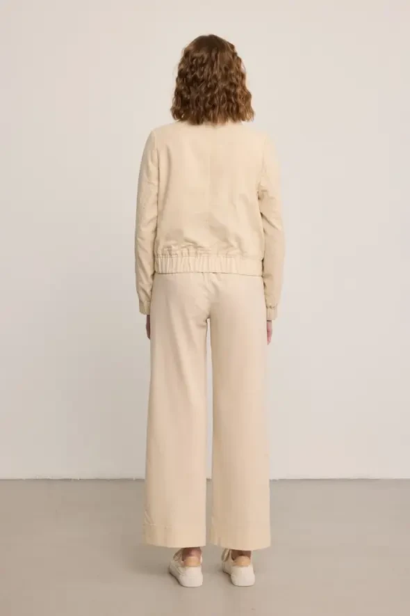 Keten Bomber Ceket - Ekru - 6