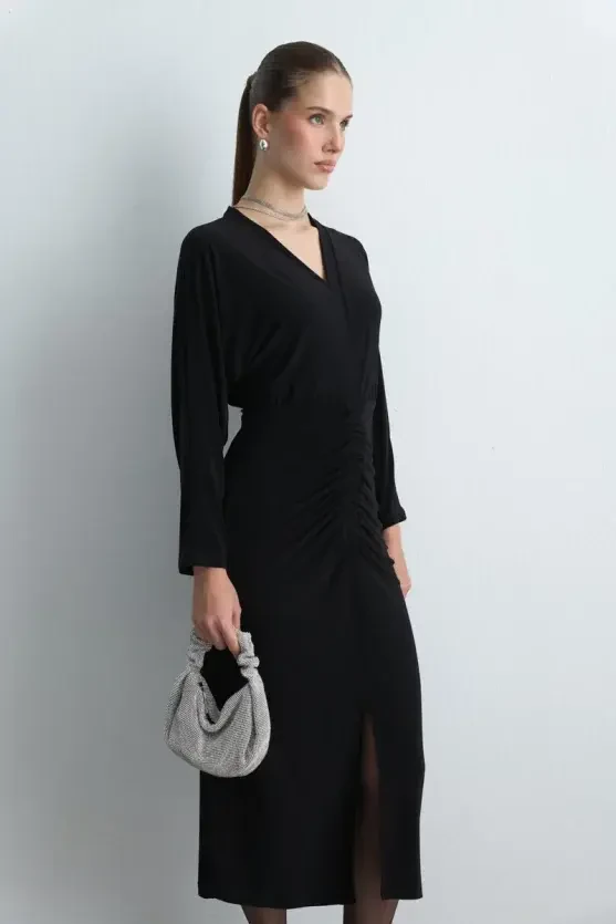 Kısa Saplı Taşlı Abiye Çanta - Gümüş - Gusto