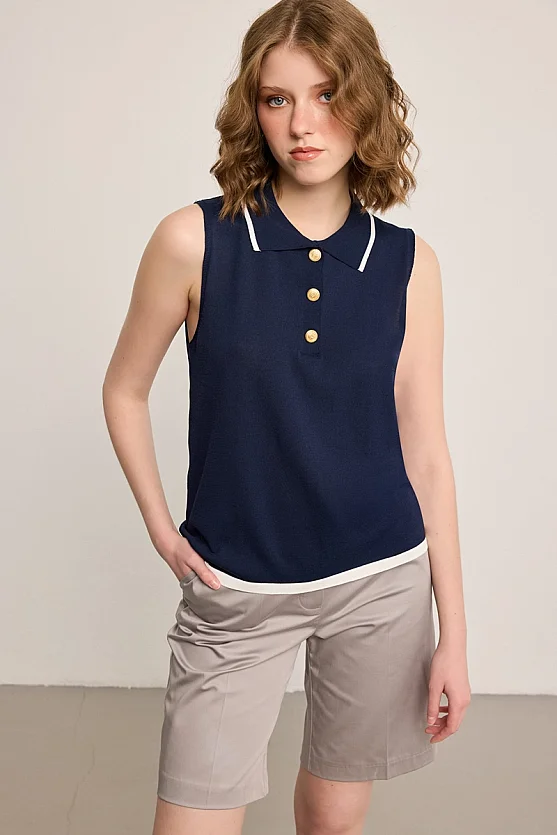 Klasik Koton Bermuda - Gri - 3