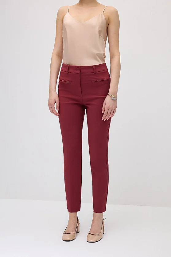 Klasik Sihirli Pantolon - Bordo - Gusto