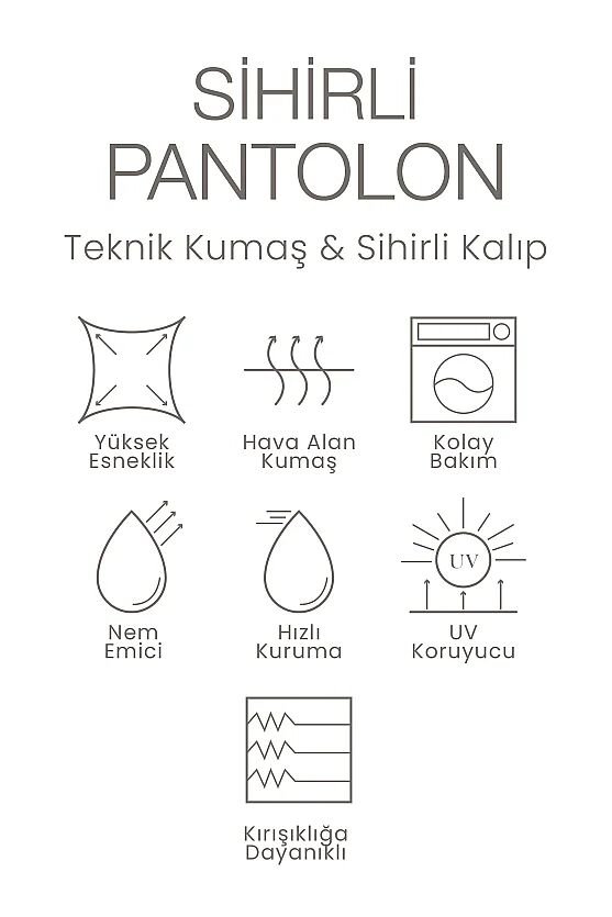 Klasik Sihirli Pantolon - Gri - Gusto