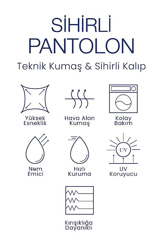 Klasik Sihirli Pantolon - Lacivert - 9