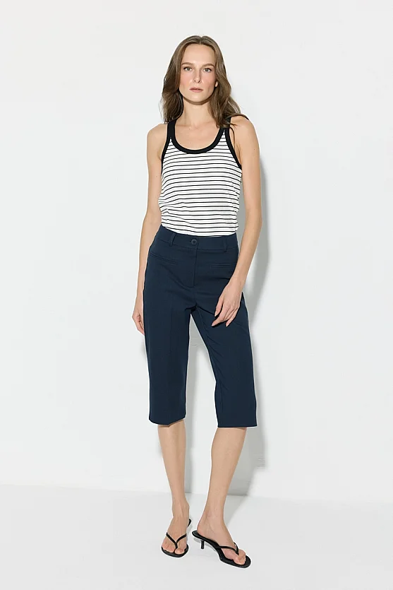 Koton Likra Capri Pantolon - Lacivert - 2