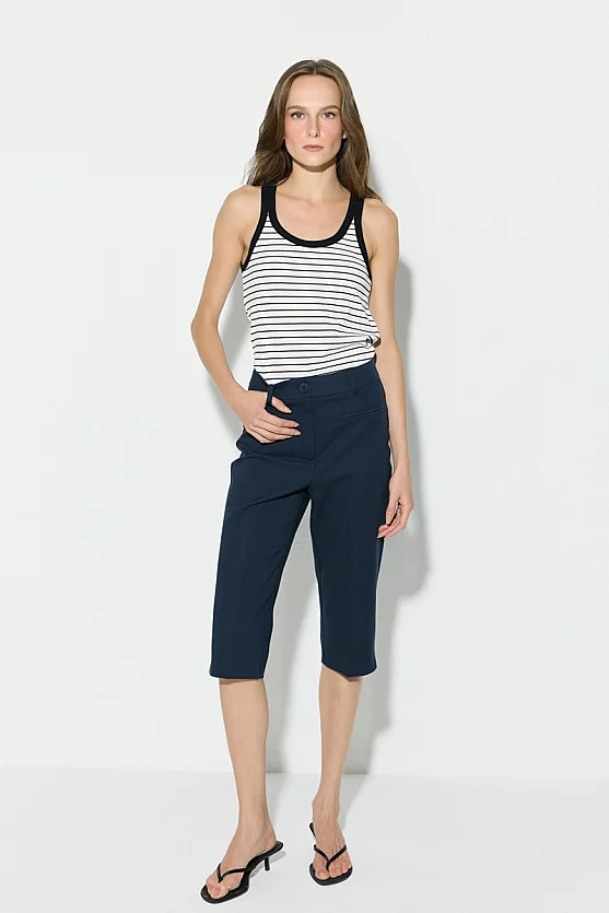 Koton Likra Capri Pantolon - Lacivert - Gusto