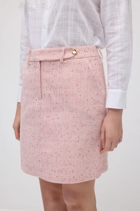 Koton Tüvit Mini Etek - Pembe - Gusto