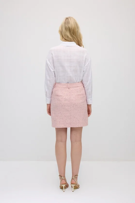 Koton Tüvit Mini Etek - Pembe - 8