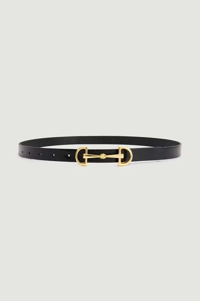 Lock Buckle Belt - Black Black