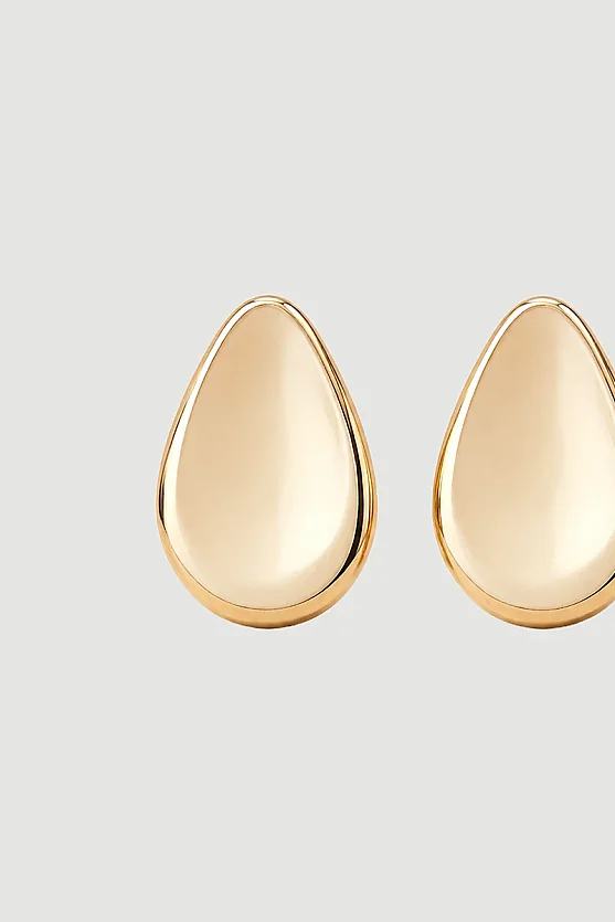 Minimal Damla Form Küpe - Gold - Gusto